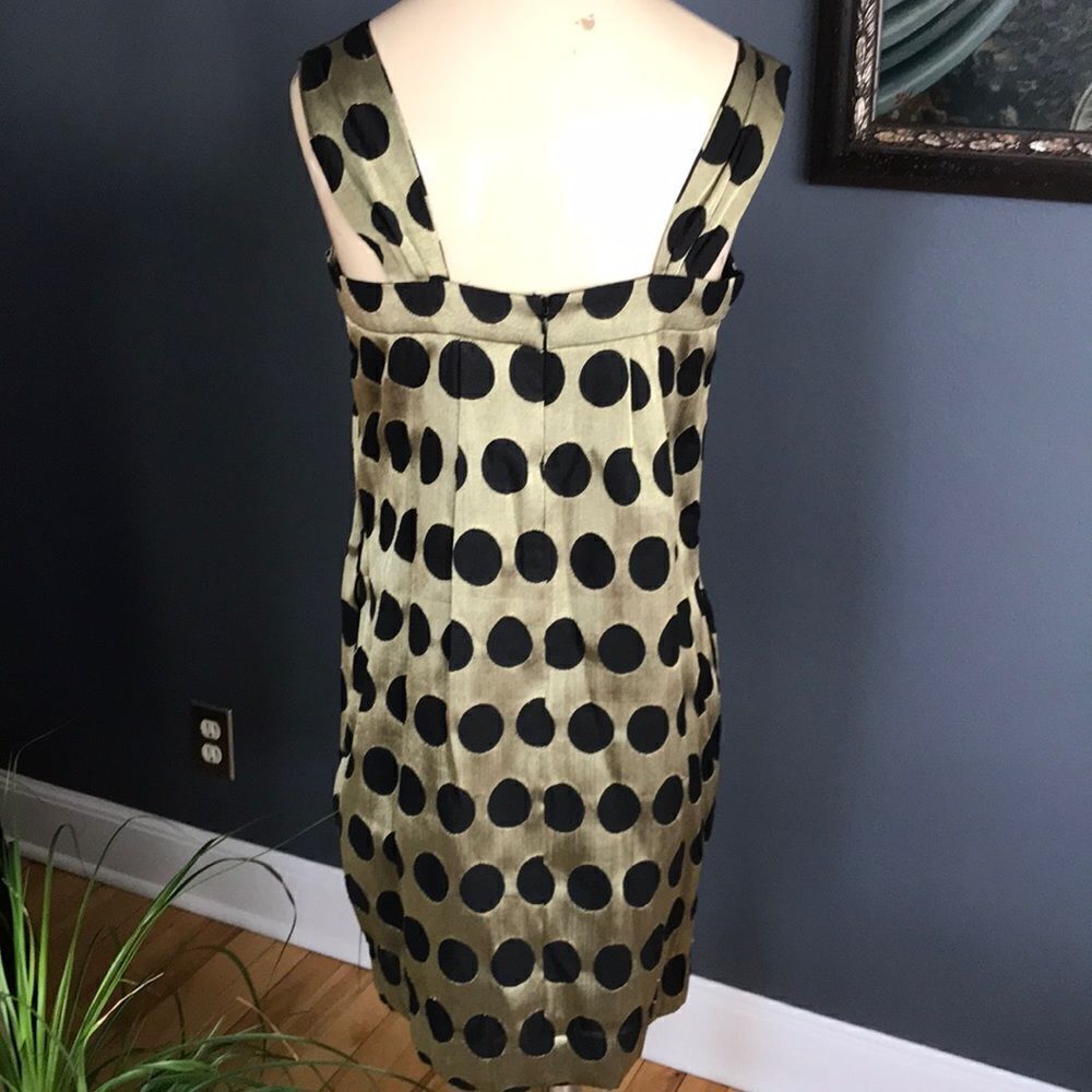 French Connection metallic gold/black dot midi NWT - Picture 4 of 7